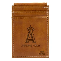 Brown Los Angeles Angels Personalized Front Pocket Wallet