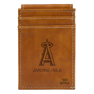 Brown Los Angeles Angels Personalized Front Pocket Wallet