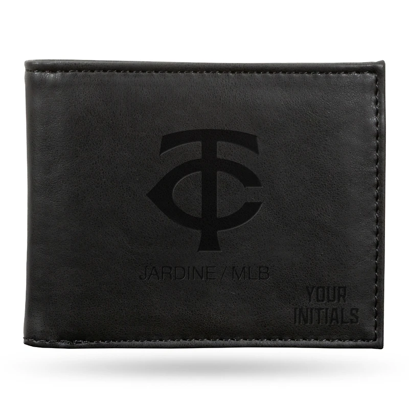Black Minnesota Twins Personalized Billfold Wallet