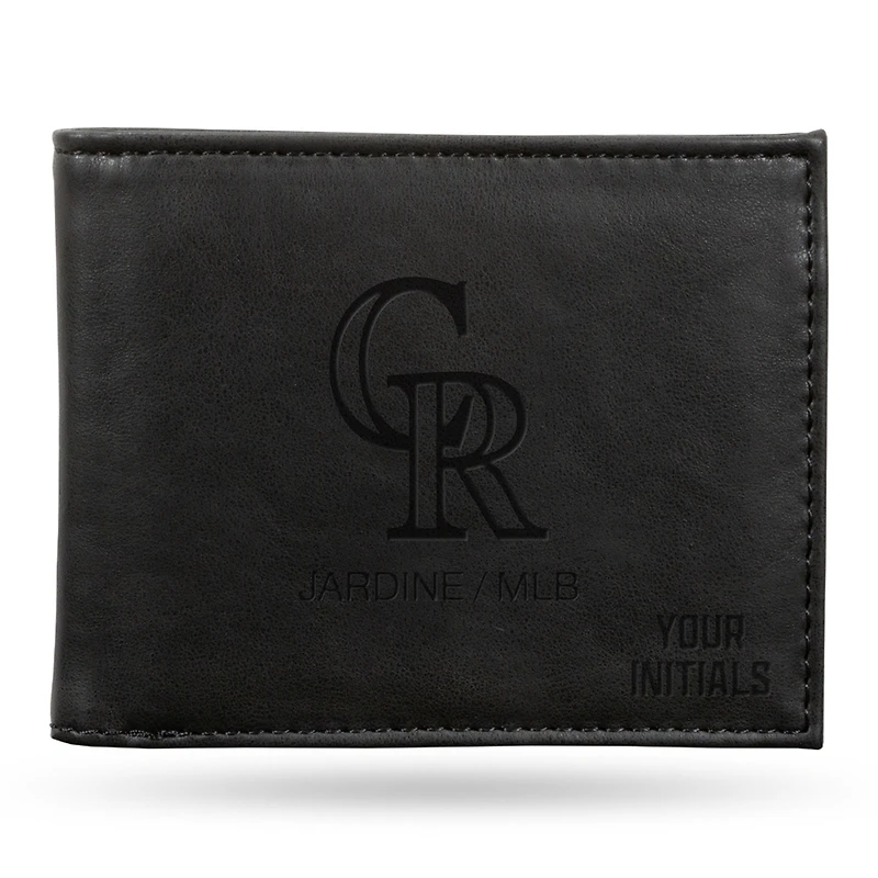 Black Colorado Rockies Personalized Billfold Wallet
