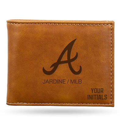 Brown Atlanta Braves Personalized Billfold Wallet