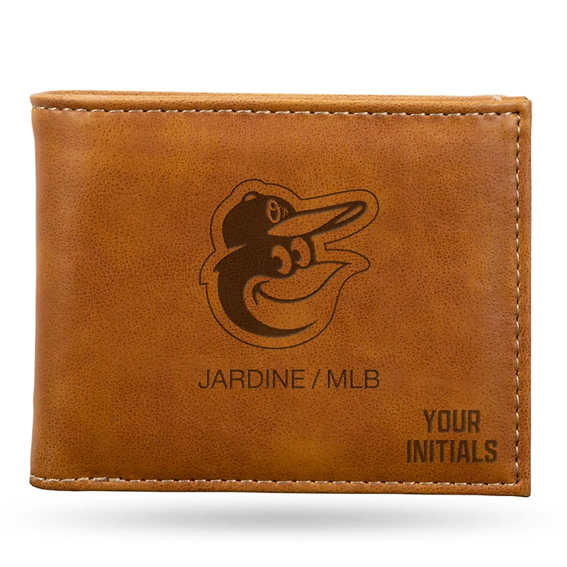 Brown Baltimore Orioles Personalized Billfold Wallet