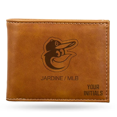 Brown Baltimore Orioles Personalized Billfold Wallet