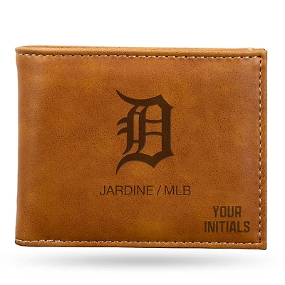 Brown Detroit Tigers Personalized Billfold Wallet