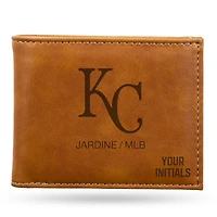 Brown Kansas City Royals Personalized Billfold Wallet