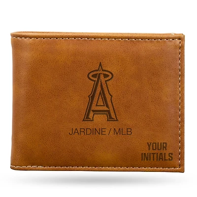 Brown Los Angeles Angels Personalized Billfold Wallet