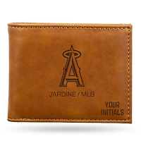 Brown Los Angeles Angels Personalized Billfold Wallet