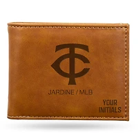 Brown Minnesota Twins Personalized Billfold Wallet