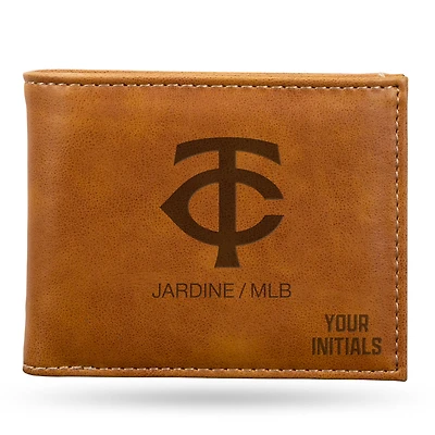 Brown Minnesota Twins Personalized Billfold Wallet
