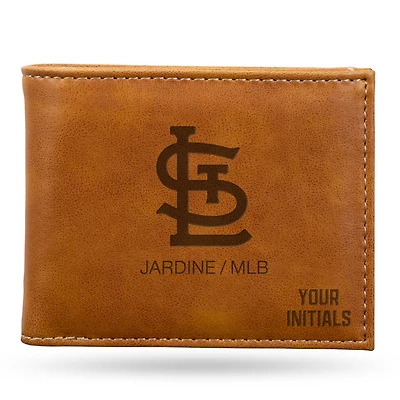 Brown St. Louis Cardinals Personalized Billfold Wallet