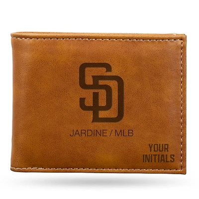 Brown San Diego Padres Personalized Billfold Wallet