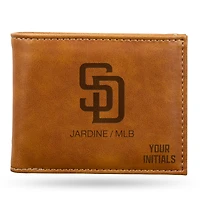 Brown San Diego Padres Personalized Billfold Wallet