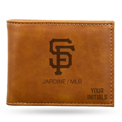 Brown San Francisco Giants Personalized Billfold Wallet