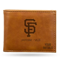 Brown San Francisco Giants Personalized Billfold Wallet