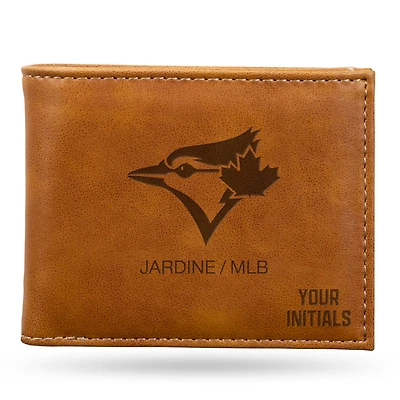Brown Toronto Blue Jays Personalized Billfold Wallet