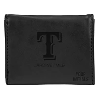 Black Texas Rangers Personalized Trifold Wallet