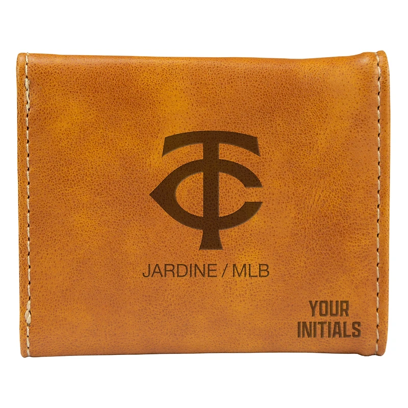 Brown Minnesota Twins Personalized Trifold Wallet