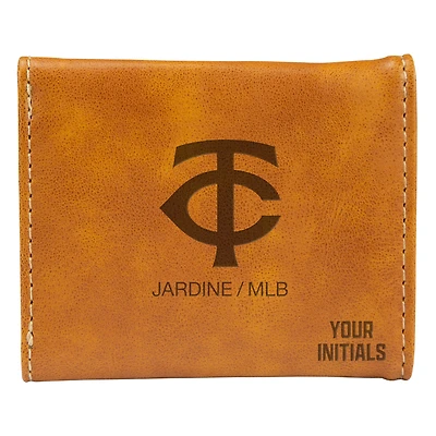 Brown Minnesota Twins Personalized Trifold Wallet