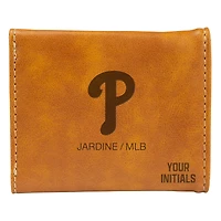 Brown Philadelphia Phillies Personalized Trifold Wallet