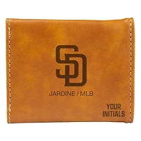 Brown San Diego Padres Personalized Trifold Wallet