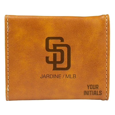 Brown San Diego Padres Personalized Trifold Wallet