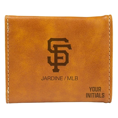 Brown San Francisco Giants Personalized Trifold Wallet