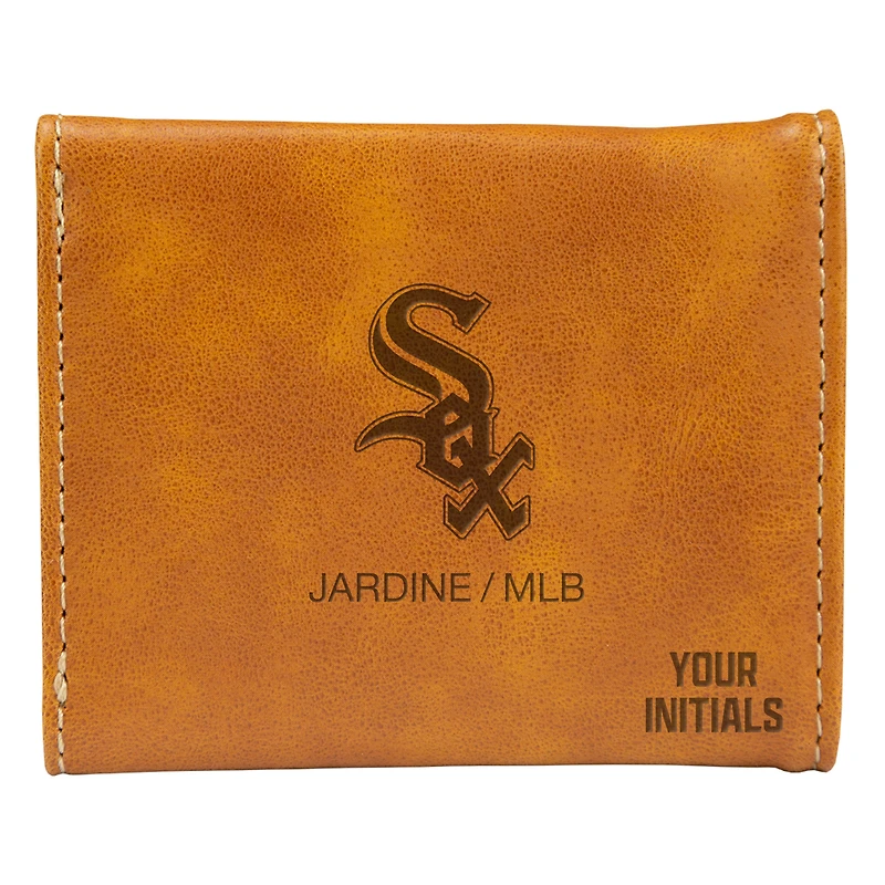 Brown Chicago White Sox Personalized Trifold Wallet