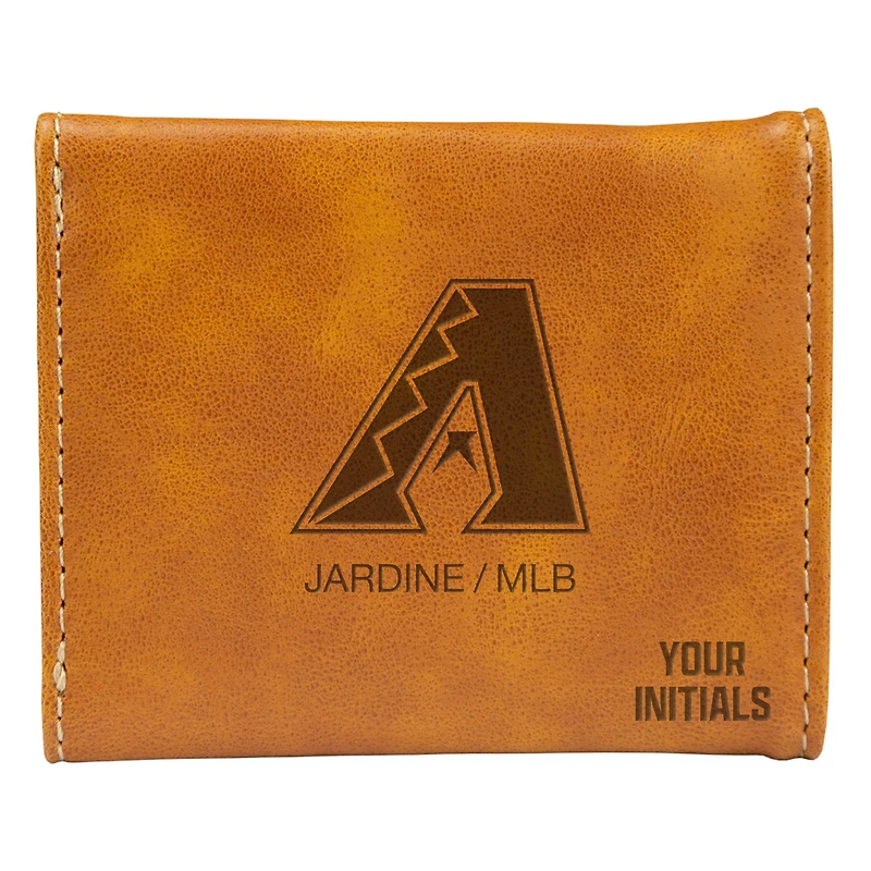 Brown Arizona Diamondbacks Personalized Trifold Wallet