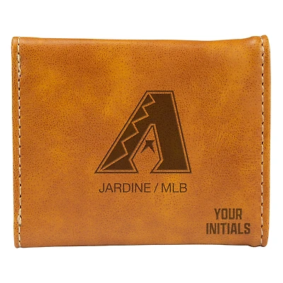 Brown Arizona Diamondbacks Personalized Trifold Wallet