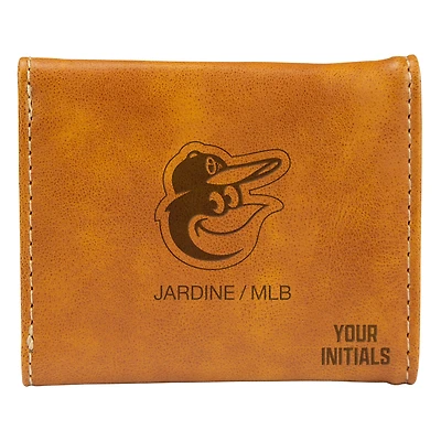 Brown Baltimore Orioles Personalized Trifold Wallet
