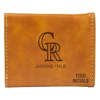 Brown Colorado Rockies Personalized Trifold Wallet
