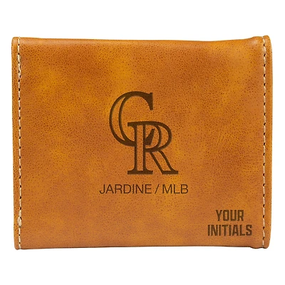 Brown Colorado Rockies Personalized Trifold Wallet