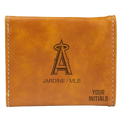 Brown Los Angeles Angels Personalized Trifold Wallet
