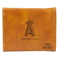 Brown Los Angeles Angels Personalized Trifold Wallet