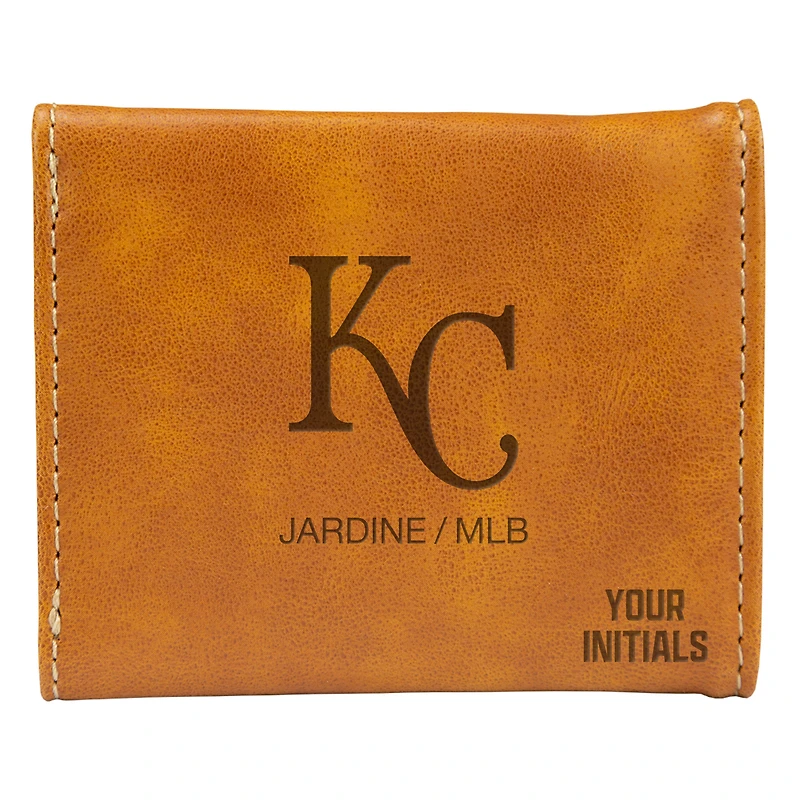 Brown Kansas City Royals Personalized Trifold Wallet
