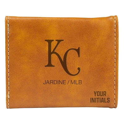 Brown Kansas City Royals Personalized Trifold Wallet