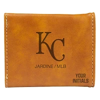 Brown Kansas City Royals Personalized Trifold Wallet