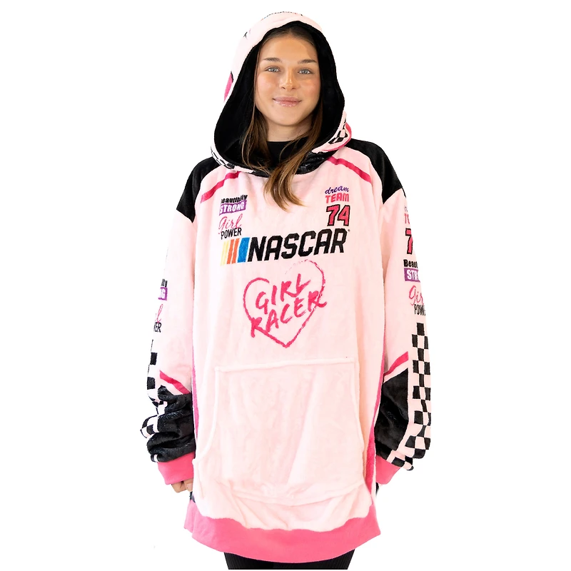 Plushible Pink NASCAR Snugible 2-in-1 Blanket Hoodie and Plushie