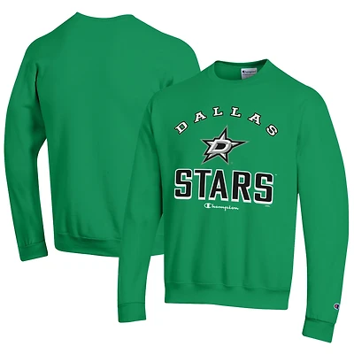 Men's Champion Kelly Green Dallas Stars Eco Powerblend Crewneck Sweatshirt