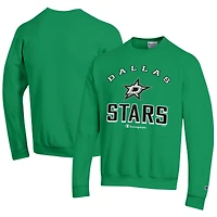 Men's Champion Kelly Green Dallas Stars Eco Powerblend Crewneck Sweatshirt