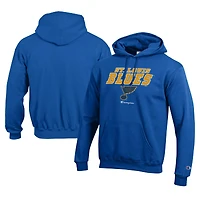 Men's Champion Royal St. Louis Blues Eco Powerblend Pullover Hoodie