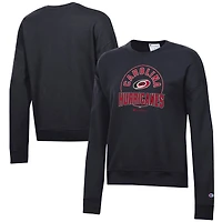 Women's Champion Black Carolina Hurricanes Powerblend Pullover Sweatshirt