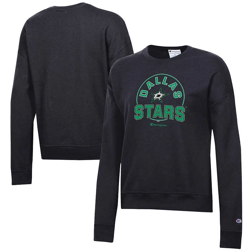 Women's Champion Black Dallas Stars Powerblend Pullover Sweatshirt