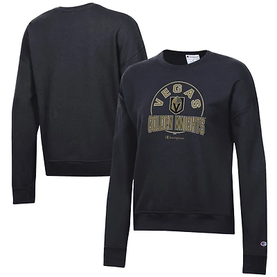 Women's Champion Black Vegas Golden Knights Powerblend Pullover Sweatshirt