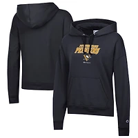 Women's Champion Black Pittsburgh Penguins Powerblend Fleece Pullover Hoodie