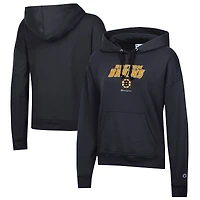 Women's Champion Black Boston Bruins Powerblend Fleece Pullover Hoodie