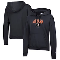 Women's Champion Black Philadelphia Flyers Powerblend Fleece Pullover Hoodie