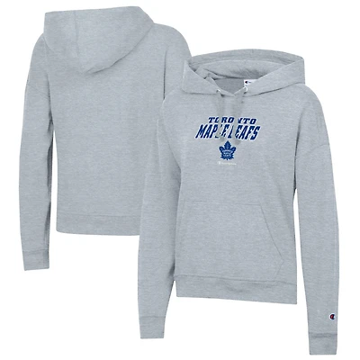 Women's Champion Gray Toronto Maple Leafs Powerblend Fleece Pullover Hoodie