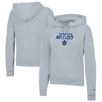 Women's Champion Gray Toronto Maple Leafs Powerblend Fleece Pullover Hoodie