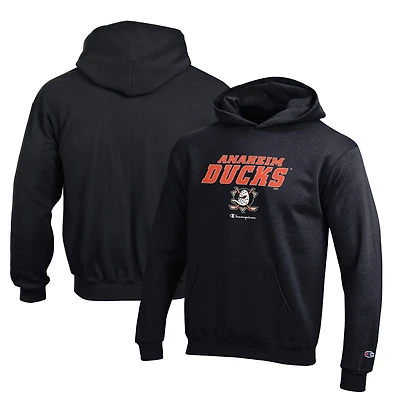 Youth Champion  Black Anaheim Ducks Eco Powerblend Pullover Hoodie